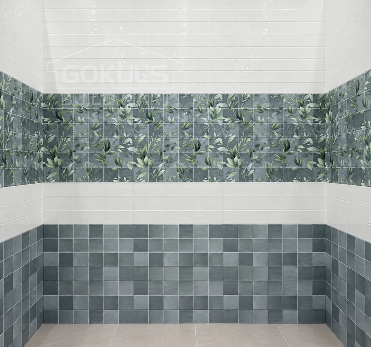 Bathroom Tiles GDS-B0003 (600x300 mm, Glossy)