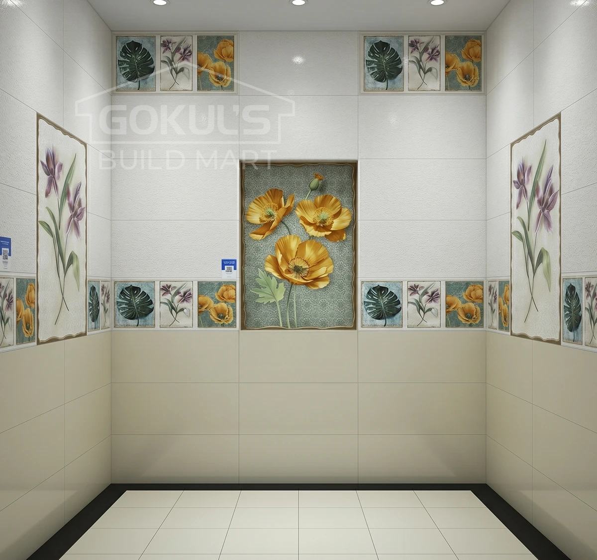 Ceramic Bathroom Wall & Floor Tiles – GDS-B0067 (600x300 mm, Matt Finish)