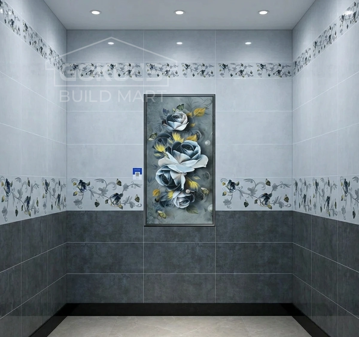 Ceramic Bathroom Wall & Floor Tiles 600x300 mm – GDS-B0001 Matt Finish