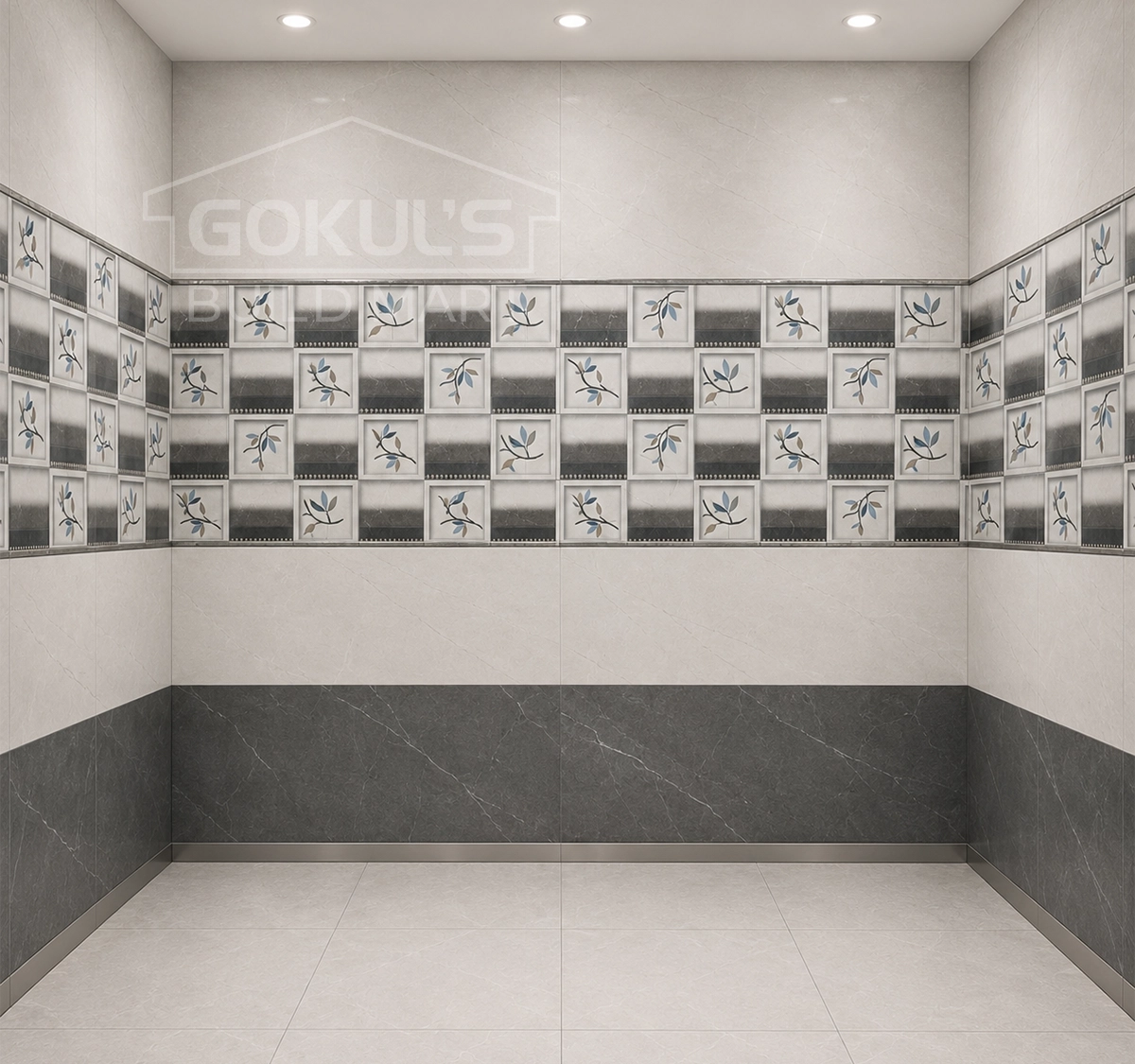 Bathroom Tiles GDS-B0209 (1200x600 mm, Glossy)