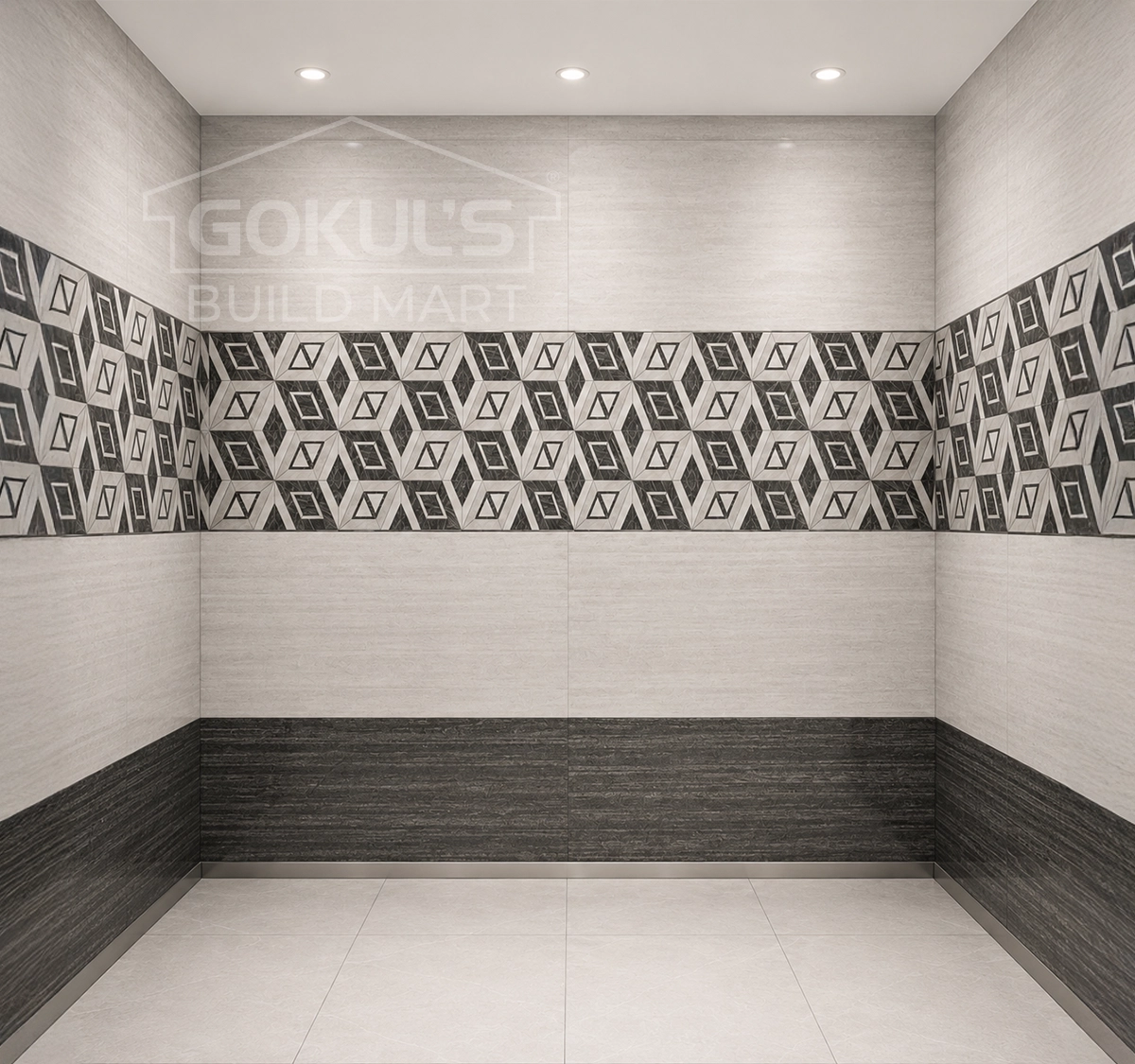 Bathroom Tiles GDS-B0206 (1200x600 mm, Glossy)