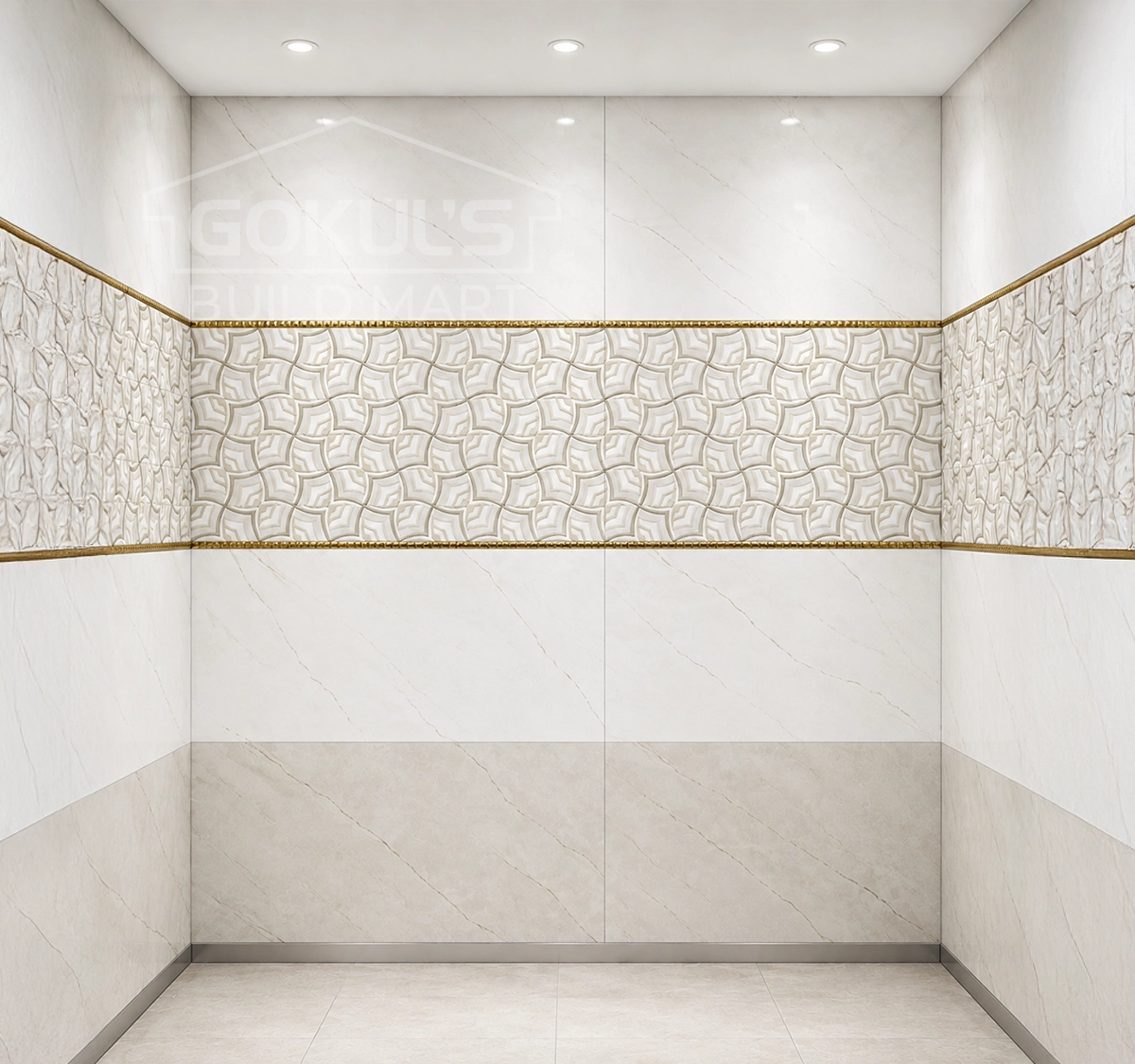 Bathroom Tiles GDS-B0201 (1200x600 mm, Glossy)