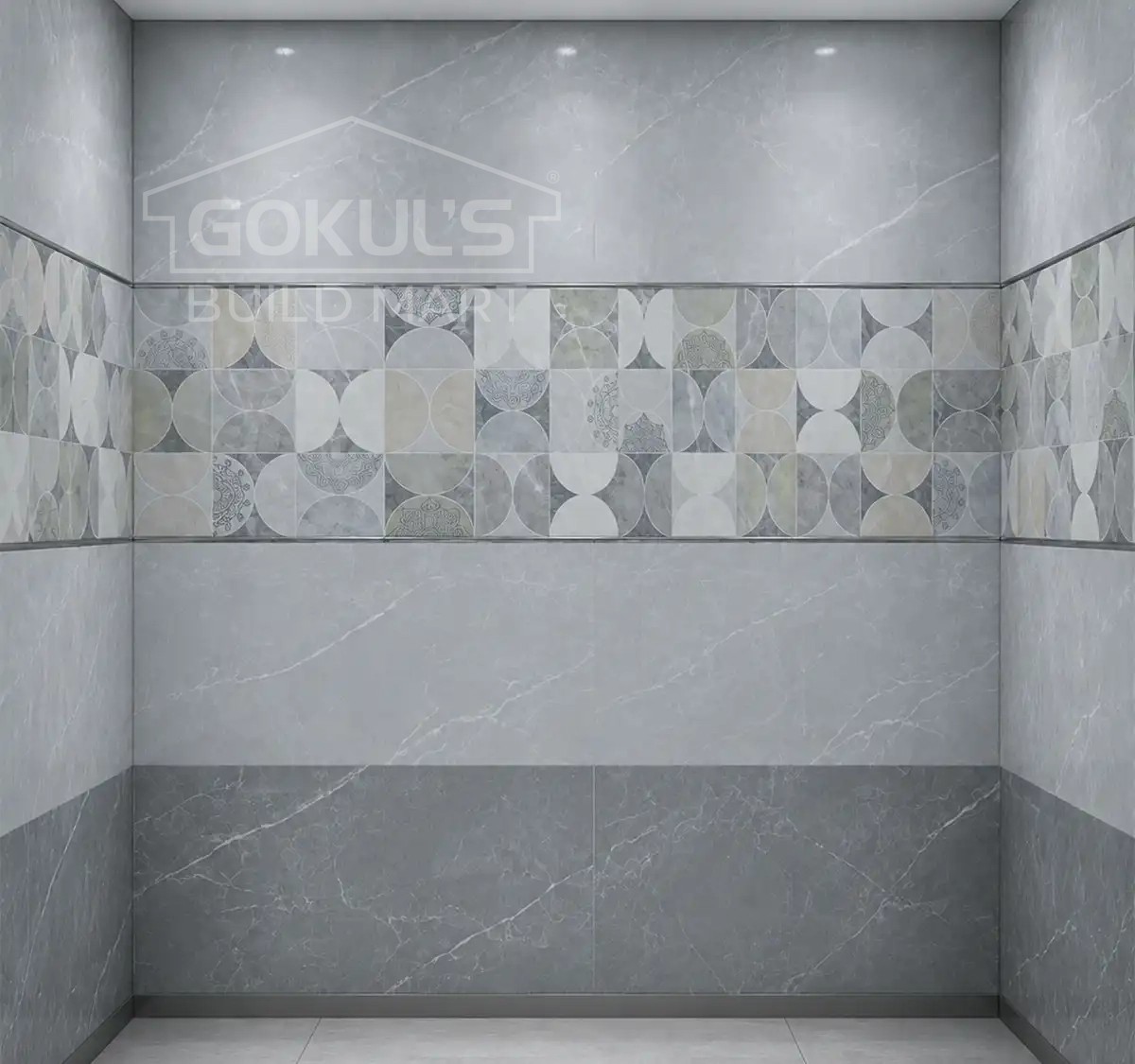 Bathroom Tiles GDS-B0200 (1200x600 mm, Glossy)