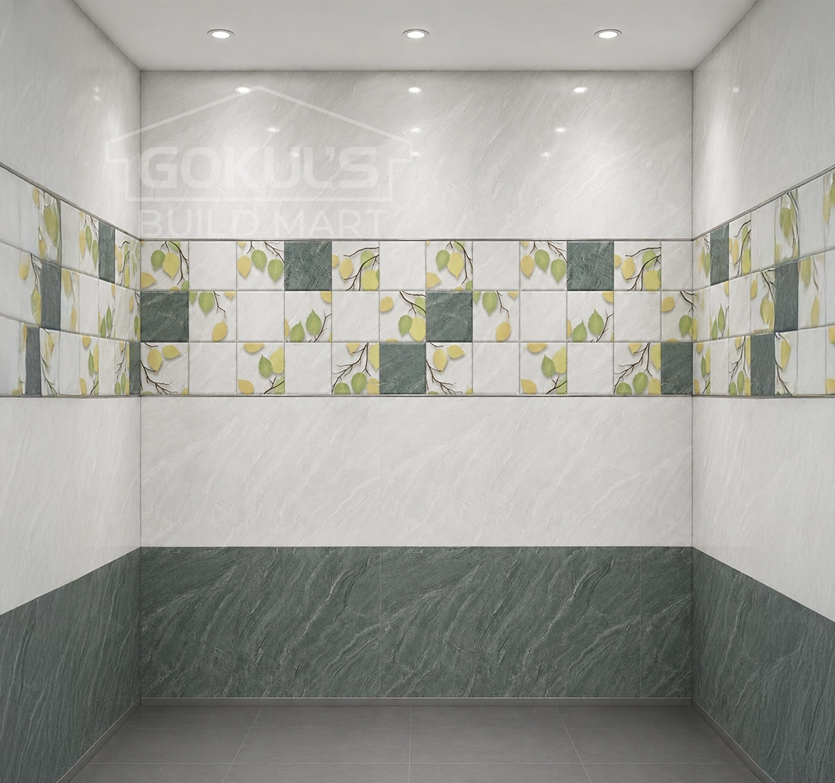 Bathroom Tiles GDS-B0202 (1200x600 mm, Glossy)