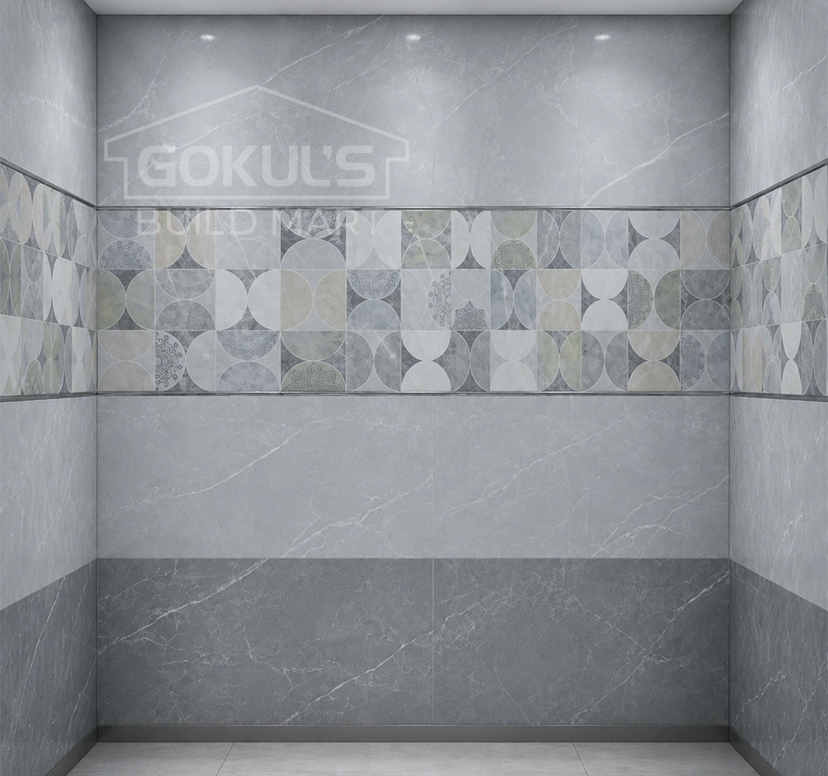 Bathroom Tiles GDS-B0212 (1200x600 mm, Glossy)