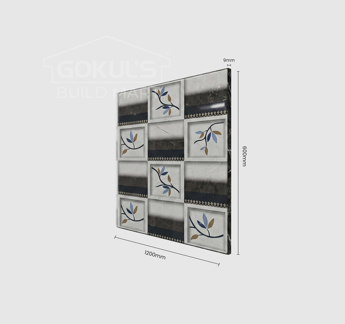 Bathroom Tiles GDS-B0209 (1200×600 mm, Glossy)