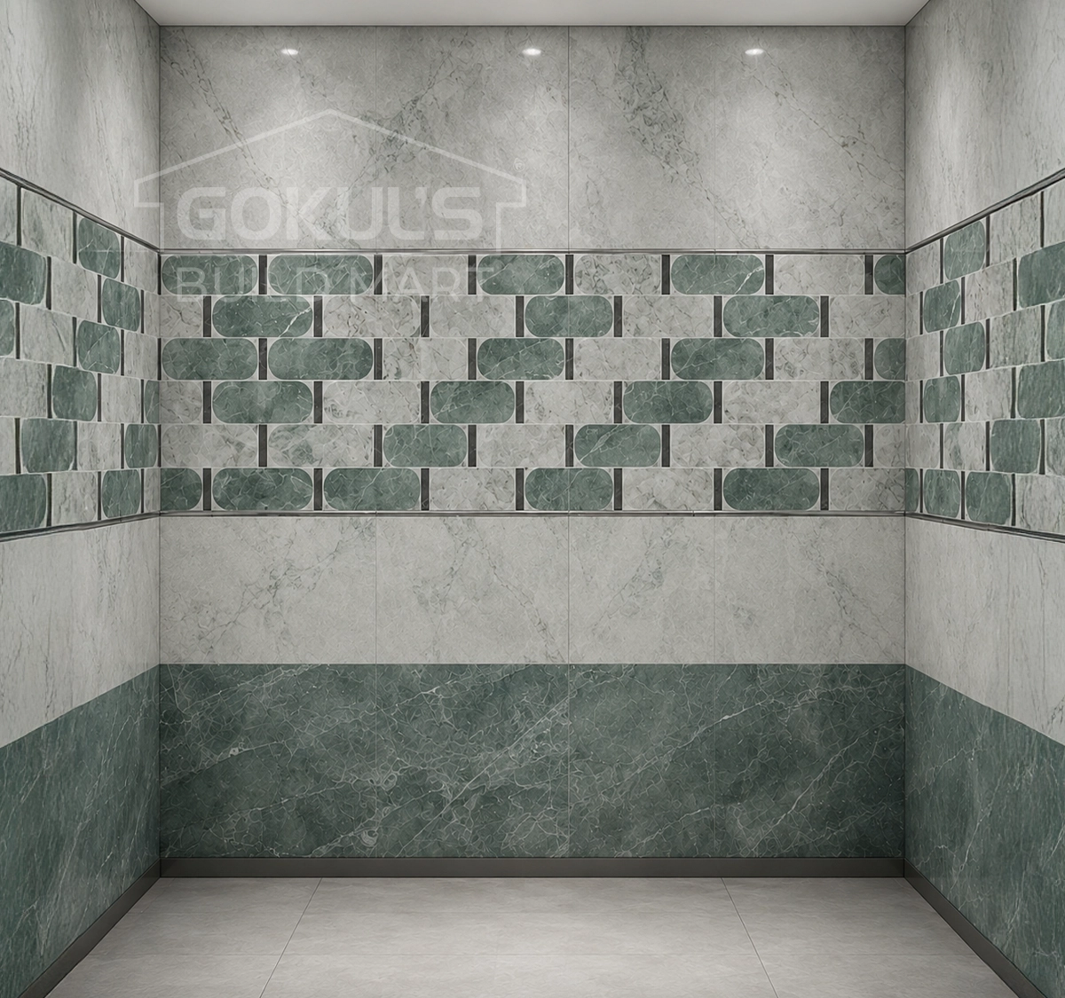 Bathroom Tiles GDS-B0197 (1200x600 mm, Glossy)