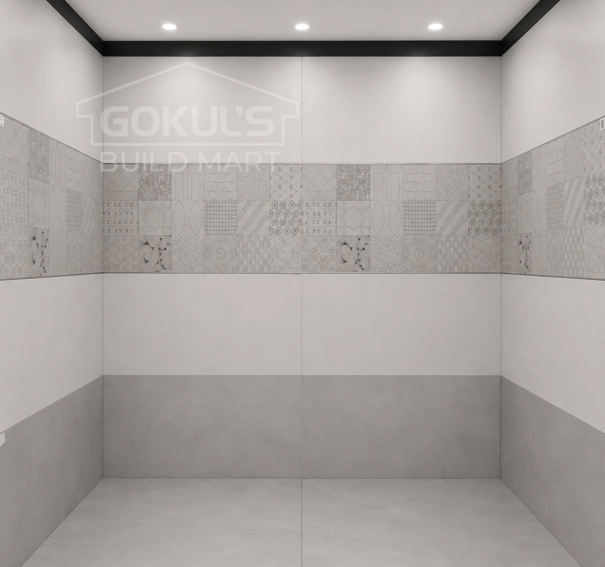 Bathroom Tiles GDS-B0213 (1200x600 mm, Carving Matt)