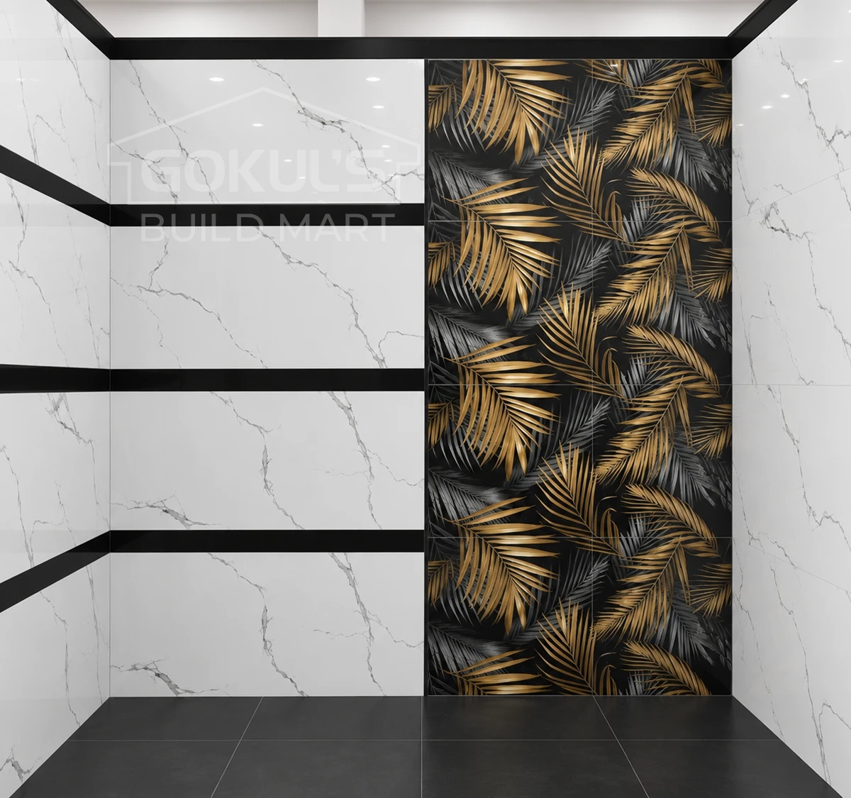 Bathroom Tiles GDS-B0217 (1200x600 mm, Glossy)