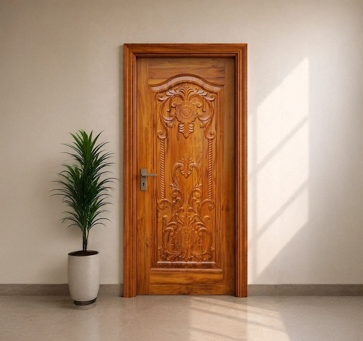 Teak Wood SPA 3 Carving+Polish