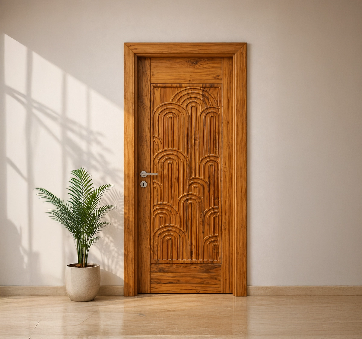 Teak Wood SPS 8MM D33 Carving+Polish