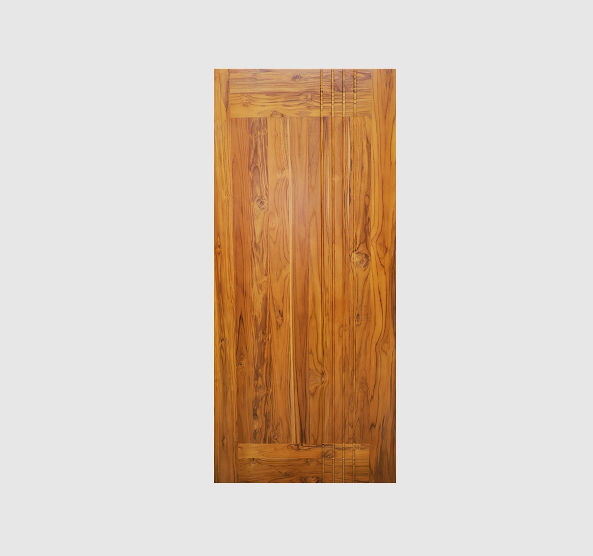 Teak Wood Flat 5 Carving+Polish