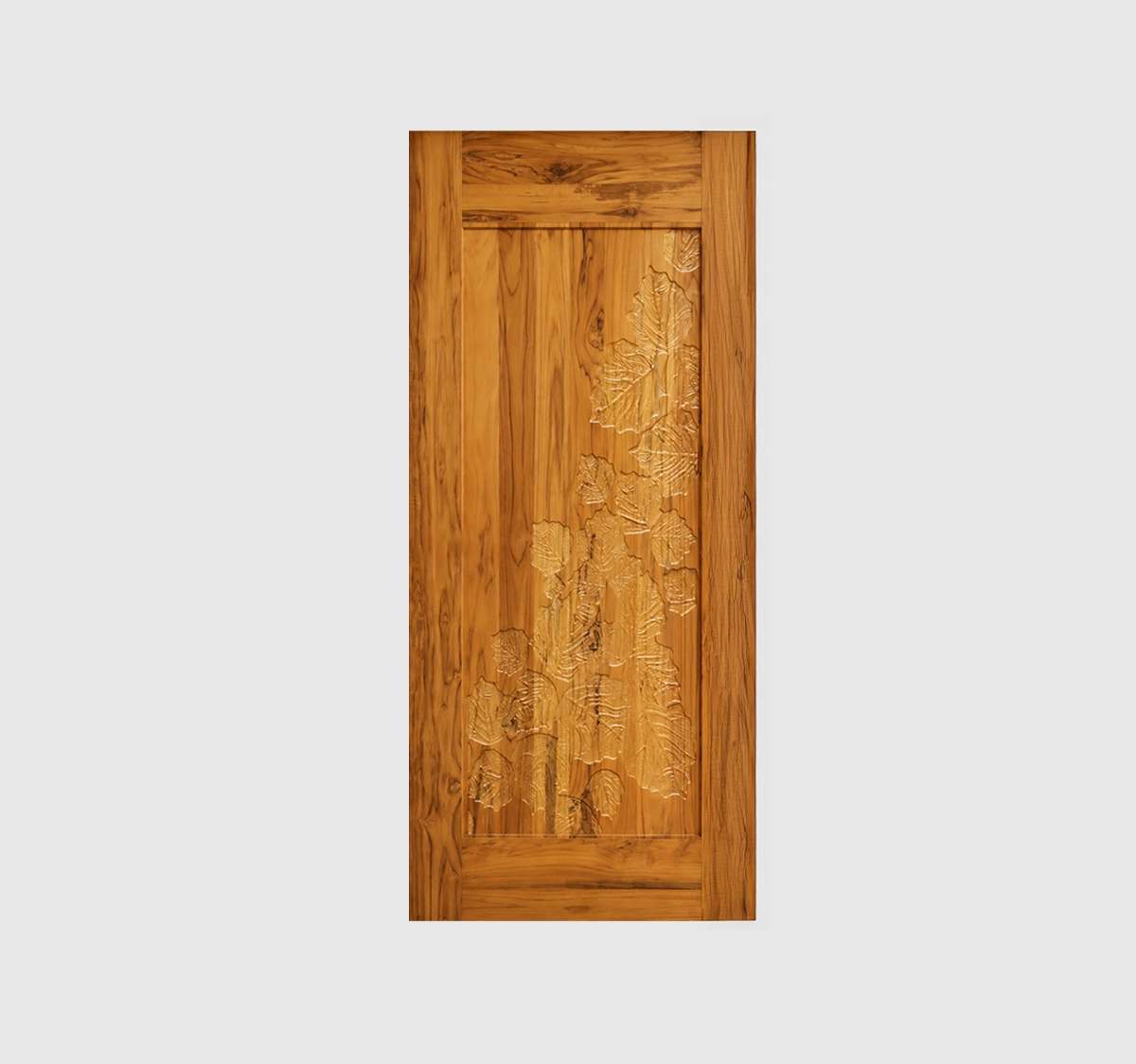 Teak Wood Flat 4 Carving+Polish