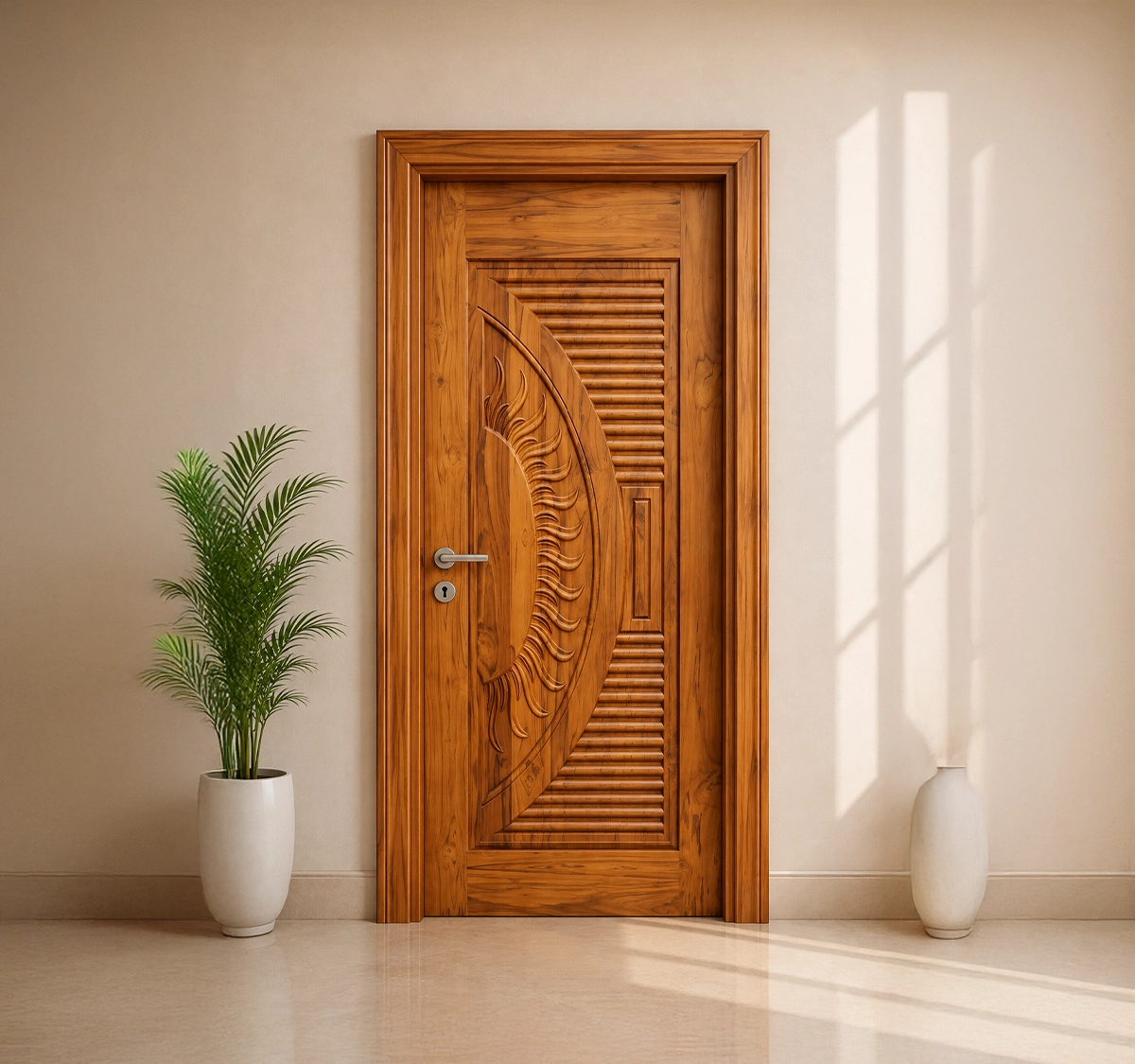 Teak Wood SPS 8MM Carving+Polish