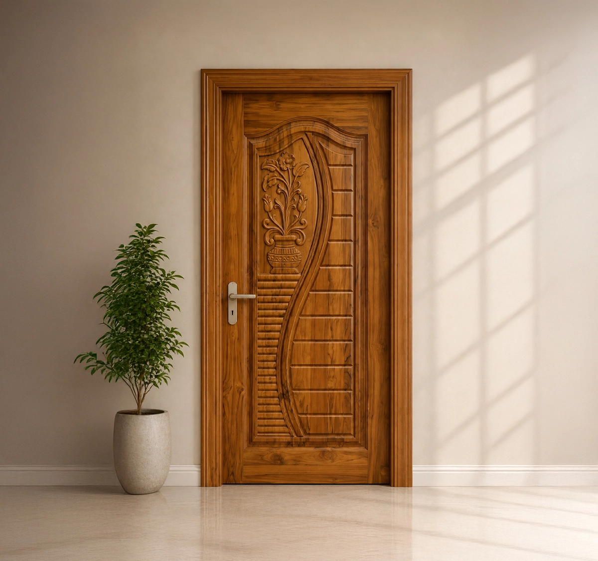 Teak Wood SPA 2 Carving+Polish